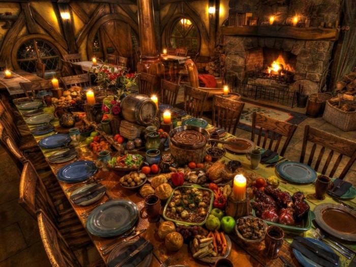 Hobbiton Uuden -Seelannin ruokapöytä
