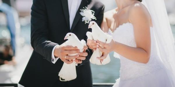 Häätullit kyyhkyset häät naimisiin perinne