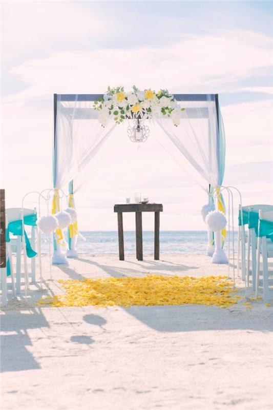 Häät Vastaanotto Ideoita Yellow Beach Wedding