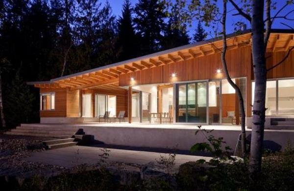 Esivalmistettu talo puinen bungalow hirsitalojen valaistus