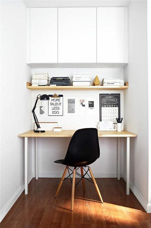 Kotitoimisto kapealla pystyttää huonekalut Eames puheenjohtaja