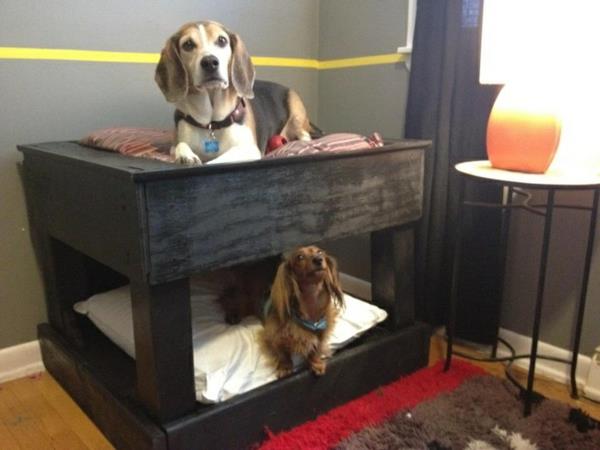Koiran vuoteet kerrossänky puukissat sohvat lemmikkieläimet parvisänky