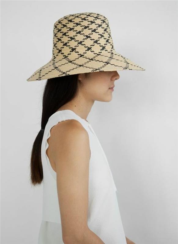 Naisten hattu olkihattukuvio Naisten muodin ja tyylin vinkit