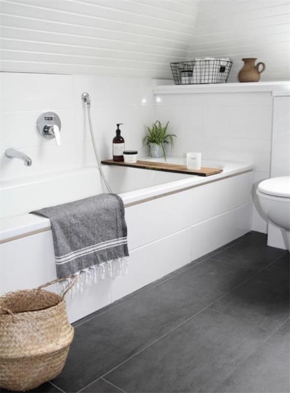 Hygge -kylpyhuoneen trendi -ideoita lisää kodikkuutta