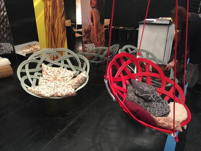 IMM Cologne koelnmesse 2015 huonekalutrendit keinutuolit rottinkikalusteet