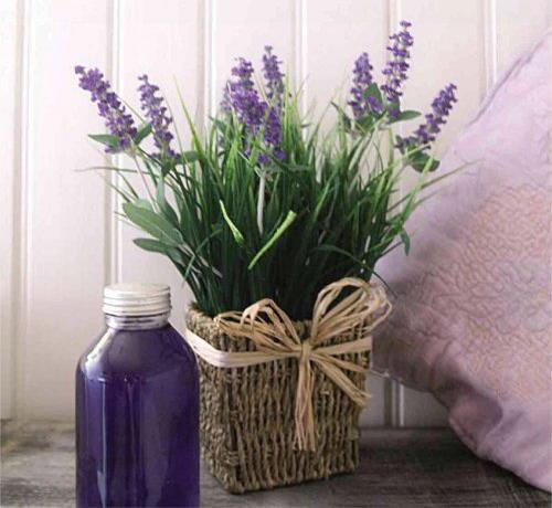 Ideoita kodin sisustamiseen laventeli kukkaruukku makuuhuoneen pullo