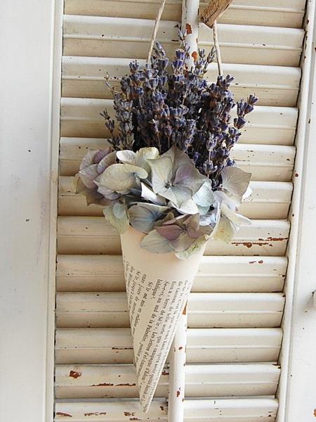 Ideoita kodin sisustus laventeli kukkaruukku seinän sisustus