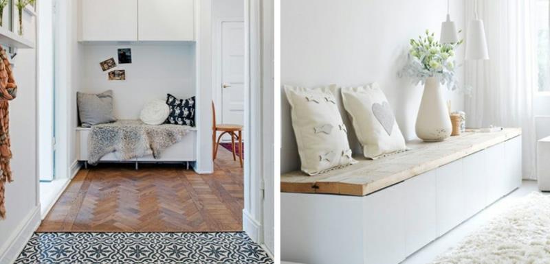 Ikea Besta huonekalupenkki kapealla