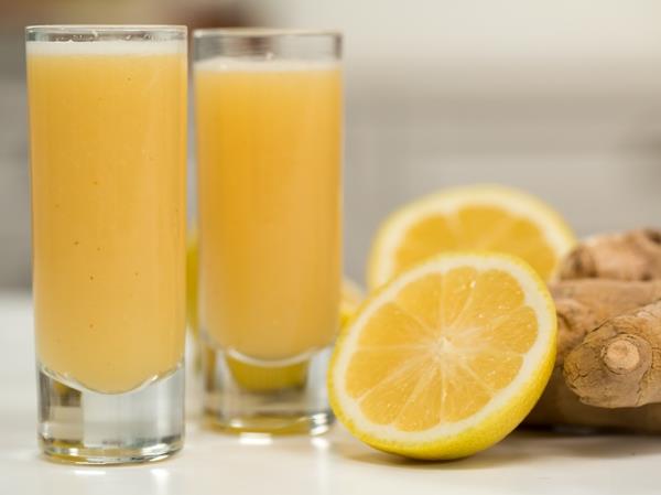 Ginger Shot Resepti Sitruunamehu Terveet juomat