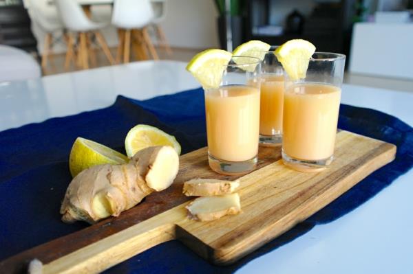 Ginger shot resepti terveys immuunijärjestelmä