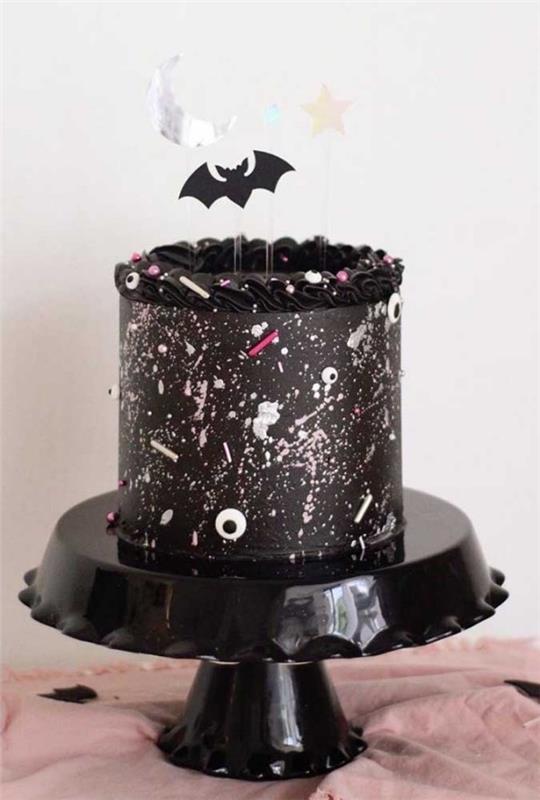 Inspiraatio musta Halloween Torzen pienillä yksityiskohdilla Halloween -kakku