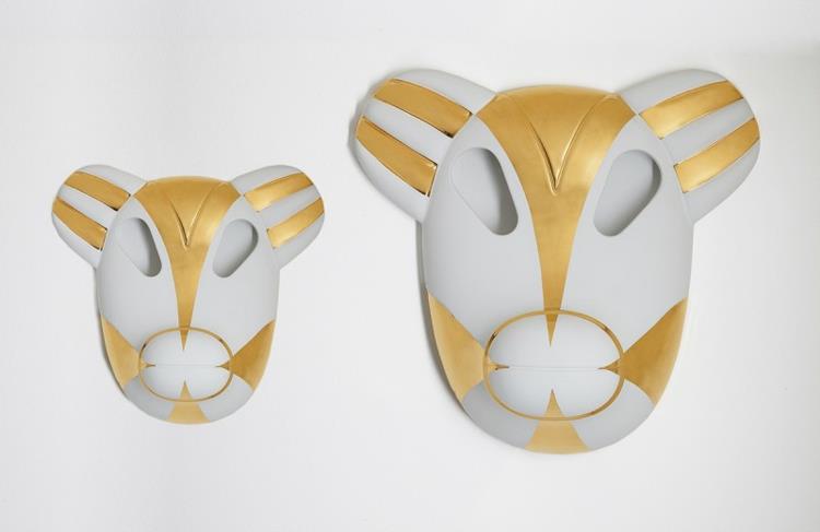 Italialaiset huonekalut kodin tarvikkeet Bosa Ceramiche eläinmaskit keraaminen muotoilu