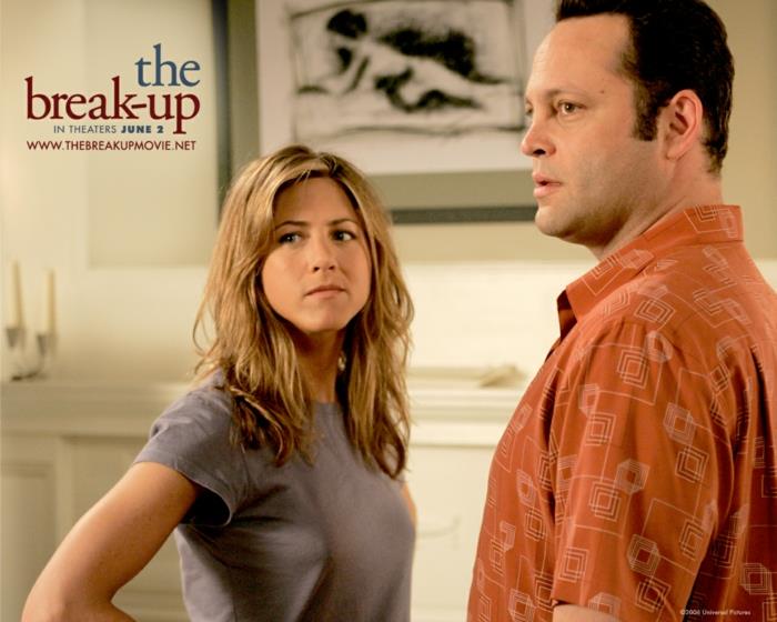 Jennifer Aniston kuvaa The Break Up -elokuvakohtausta Vince Vaughnin kanssa