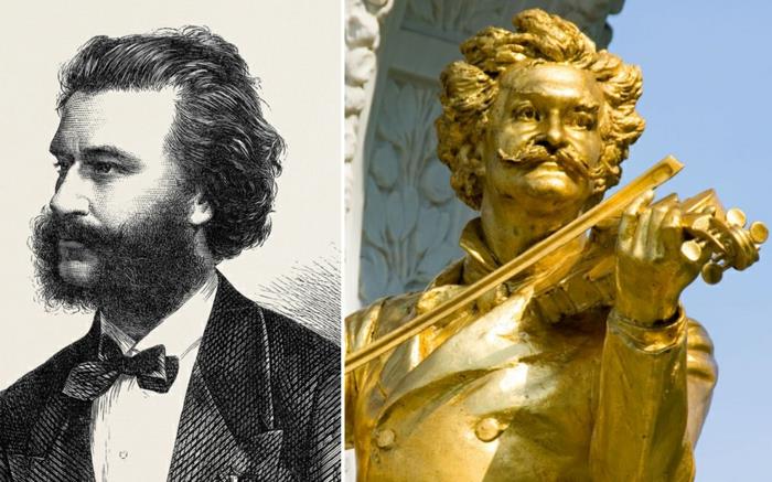 Johann Straussin patsas kullattiin promovia