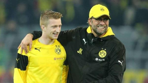 Jürgen Kloppp rivat jalkapallovalmentaja BVB ja marco reus