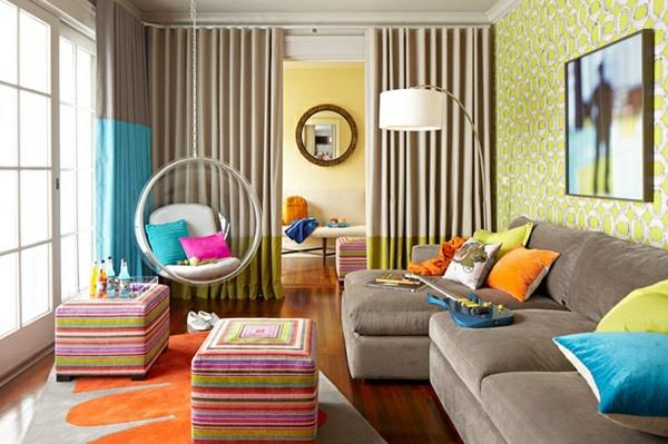 Nuorten huone ja lounge nuorille kuvion värit iloisesti