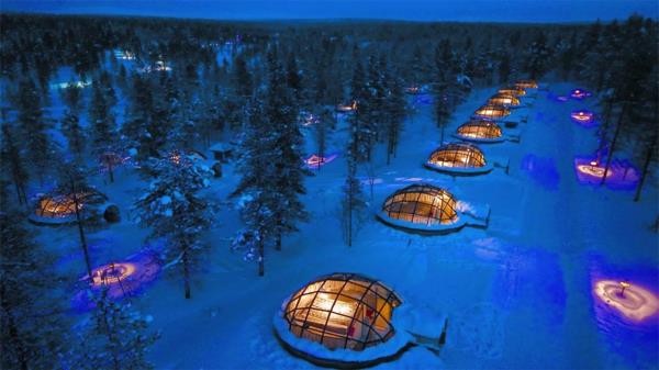 Kakslauttanen Igloo Village suomi luksushotellit design lomamökki