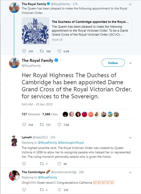 Kate Middleton Dame Grand Crossin kunniamerkki Queen -diskanttikaiuttimesta