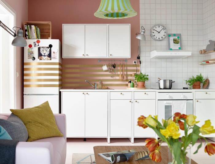 Keittiön suunnittelu Ikean keittiöt puu valkoinen moderni