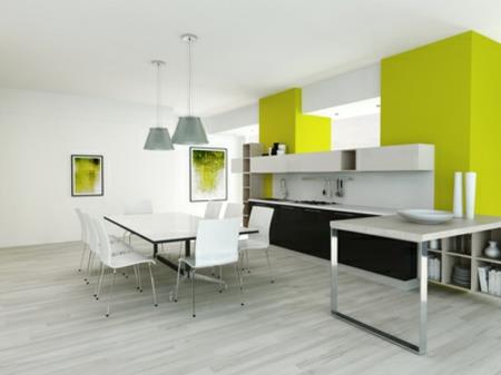 moderni vihreä keittiö 2014 minimalistinen tyyli