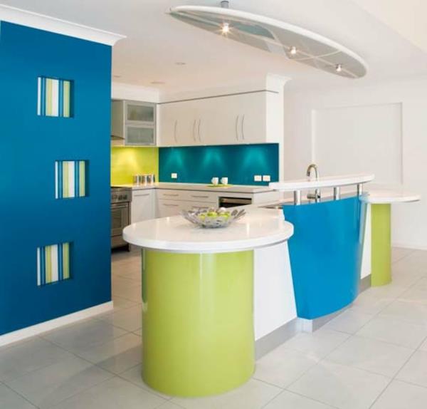 Keittiötarvikkeet ja keittiökoneet vihreä sininen moderni