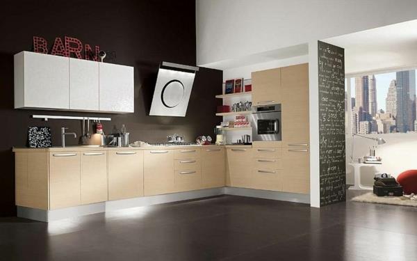 Keittiötarvikkeet sisustusideoita keittiökoneet seinä musta