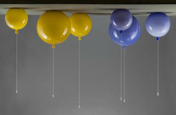 Lastenhuoneen kattovalaisin keltainen violetti riippuvalaisin suunnittelija helium