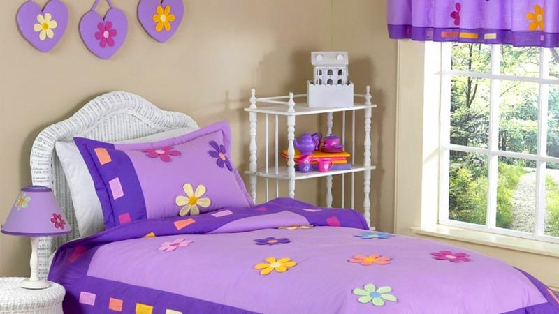 Lastenhuoneen suunnittelu tyttöjen lastenhuoneen suunnittelu tyttöjen huoneen violetti lasten vuodevaatteet