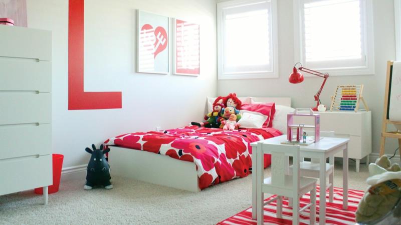 Lastenhuoneen suunnittelu tyttöjen lastenhuoneen suunnittelu tyttöjen huone valkoinen punainen