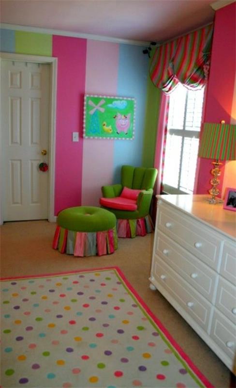 seinän suunnitteluidean suunnittelu värikäs maali lastenhuone