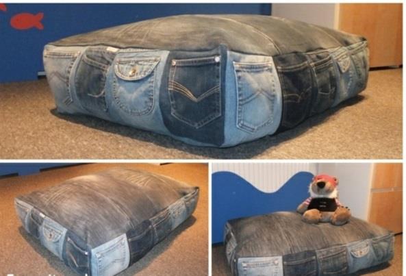 Tyynynpäälliset Farkut tyynyliinat vaatteet beanbag