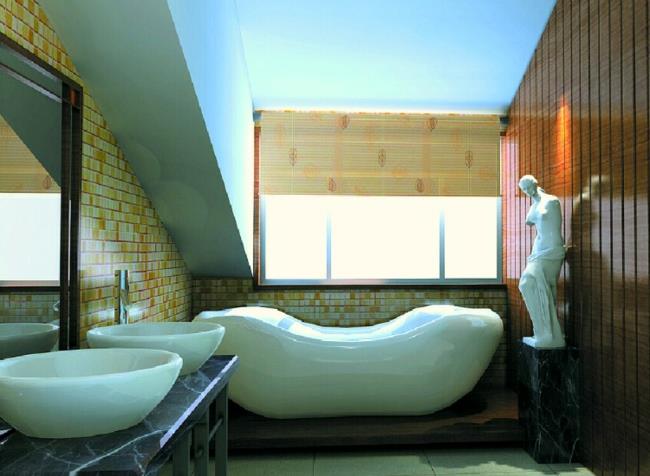 Pieni kylpyhuone suunnittelu luova seinäkoriste veistos kreikkalainen tyyli