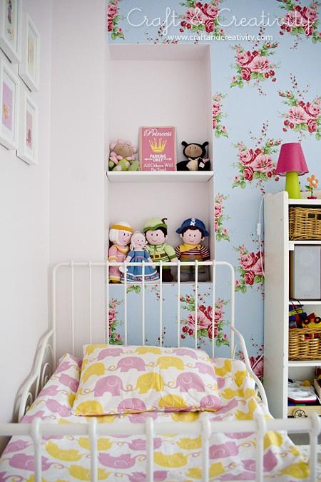 Taaperohuone ideoita tytöt värikäs seinäkoriste sänky