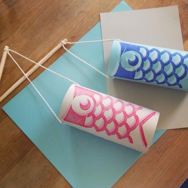 Koinobori -lentävät kalat tekevät DIY -tuulitakkeja