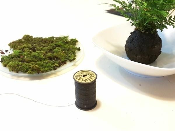 Kokedama itse valmistaa sammalapallon materiaaleja
