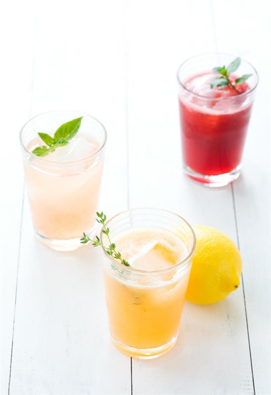 Yrtti limonadi itse tee virvoitusjuomia mocktaileja