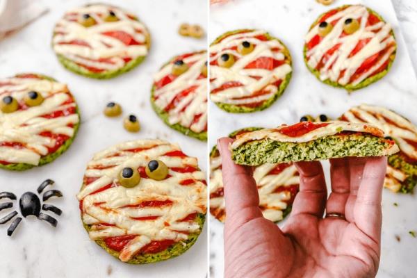 Herkullisia ja nopeita Halloween -reseptejä, jotka lumoavat halloween -vihannekset pizza -pinaatti