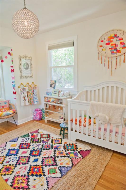 Värikäs vauvan huone värikäs matto seinäkoriste