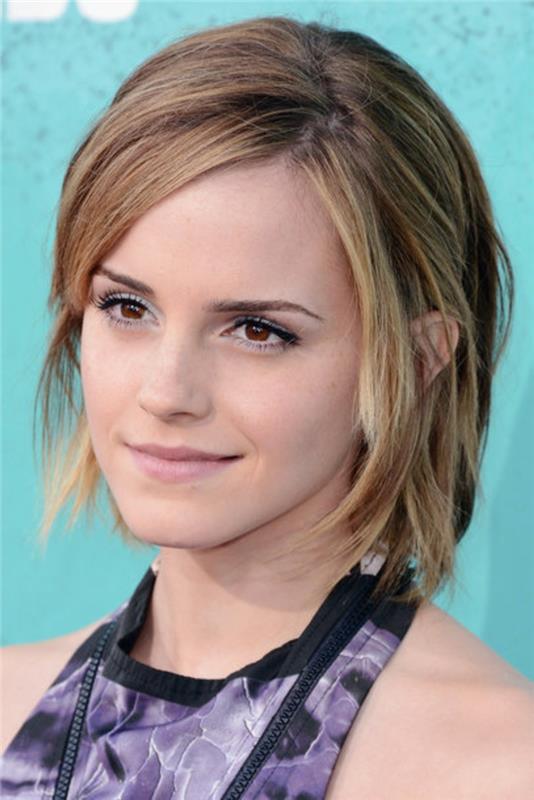 Lyhyet kampaukset 2015 Hollywood -julkkikset Bob Hairstyles Emma Watson