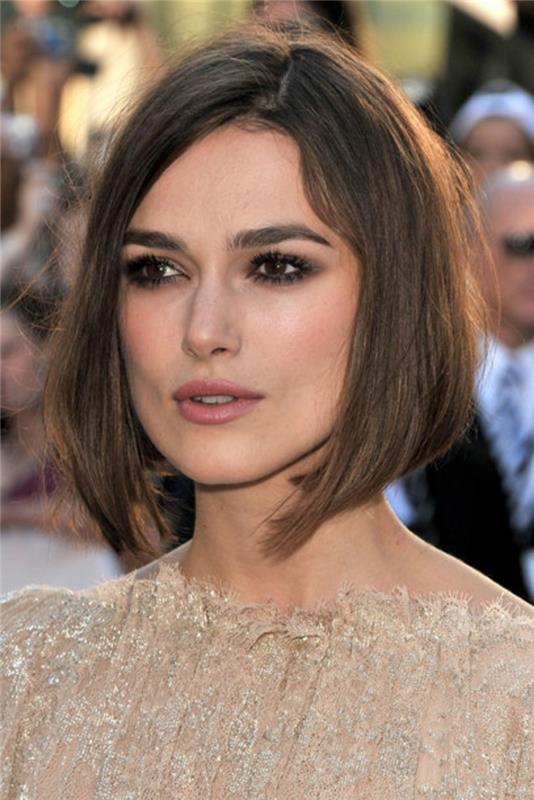 Lyhyet kampaukset 2015 Hollywood -julkkikset Bob Hairstyles Keira Knightley's