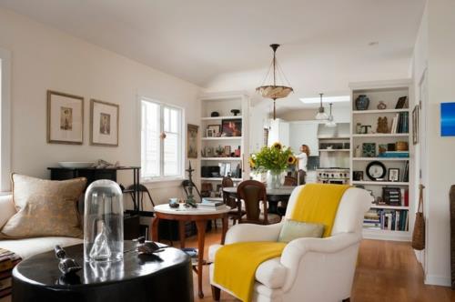 Kodikkaat koristekankaat ja kodintekstiilit valkoinen nojatuolin keltainen päällinen