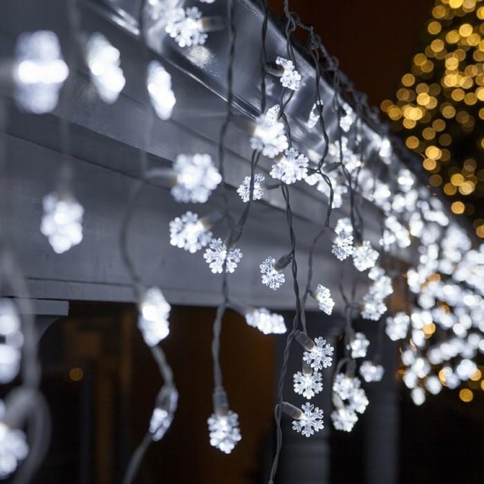 LED -jouluvalot Joulukuusen valaistus lumihiutaleet