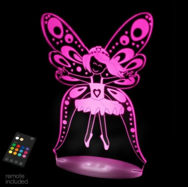 LED -lamput kauko -ohjaimella vaaleanpunainen taikuuskeiju