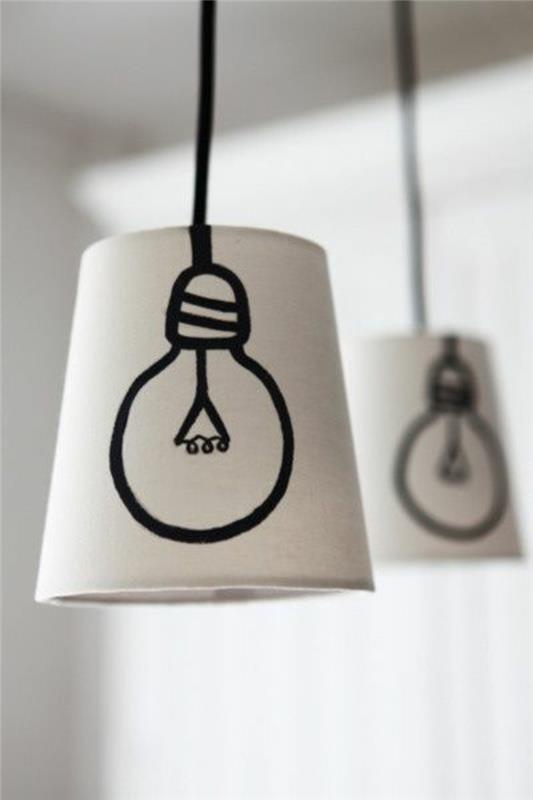 Tee lamppuja itse DIY -lamput Lamppuvarjottimen ideoita