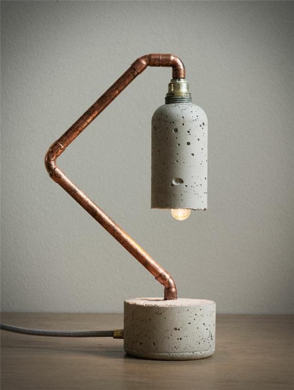 Tee lamppuja itse DIY -lamppuja betonista ja putkista