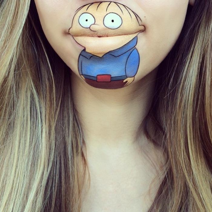 Laura Jenkinson muodostaa sarjakuvahahmoja Simpsonit