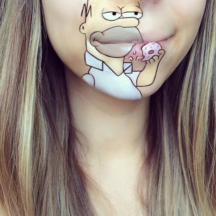 Laura Jenkinson meikkitaiteilija huulet Simpsonit
