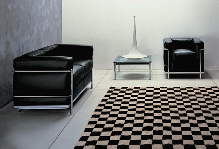Le Corbusier huonekalut lc 2 huoneen kalustettu shakkilauta