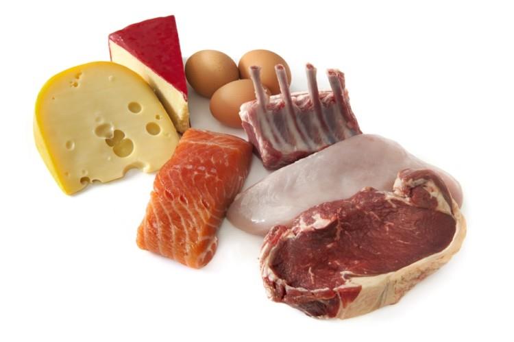 Ruoat, joissa on runsaasti proteiinia liha munat maitotuotteet