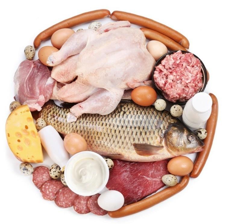Ruoat, joissa on runsaasti proteiinia lihaa ja maitotuotteita proteiiniruokavalio